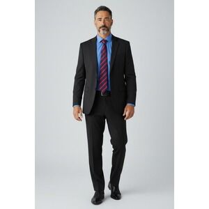 Michael Kors Suit Mens 42R Black 2-Button Single Breast Pants 36 x 29 - 2 Pcs